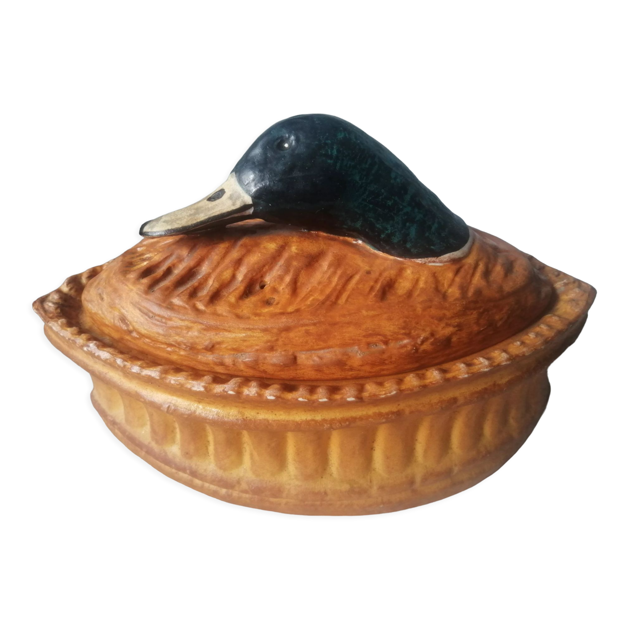 Terrine a paté in limoges porcelain pillivuyt in the shape of a duck