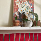 Oil on canvas bouquet of flower old painting