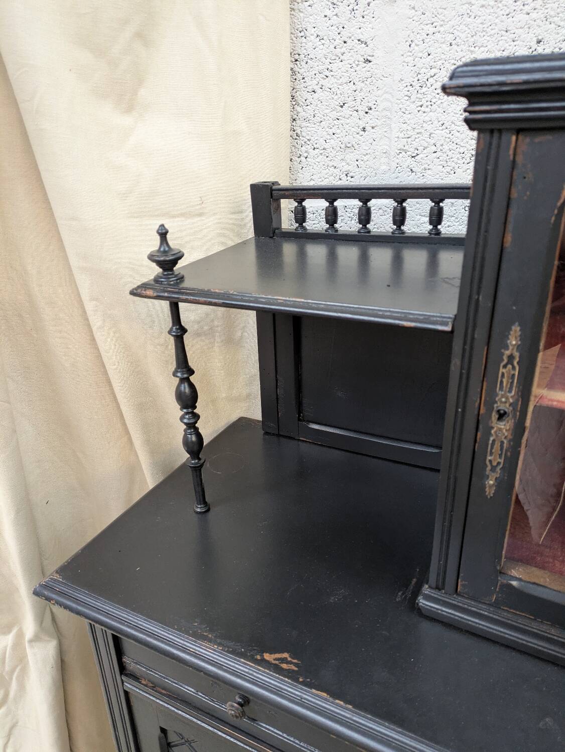 Black antique shelf