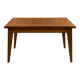 Rectangular farmhouse table 120cm wooden from the 60s /70s / dining table for 6 people