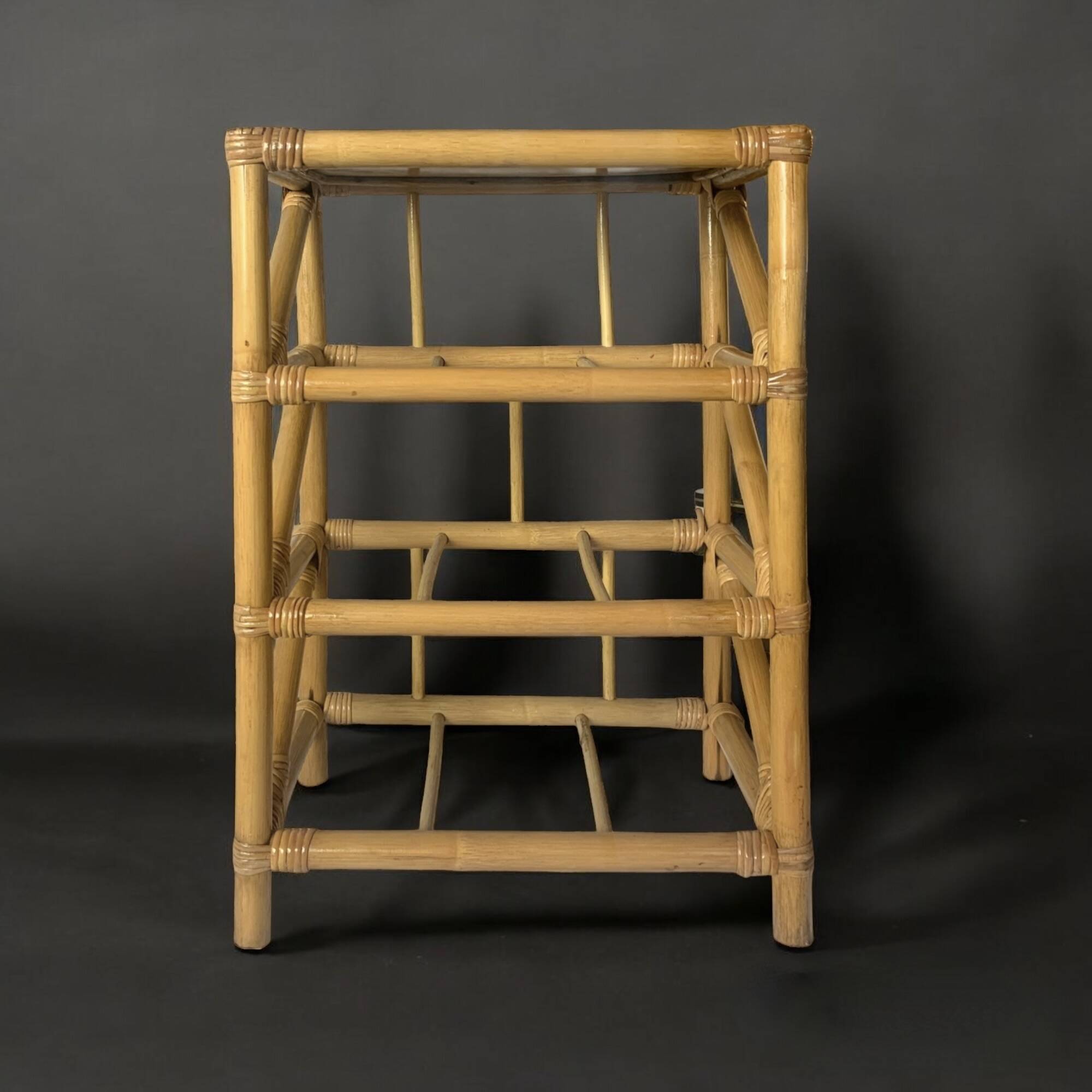 Vintage rattan and bamboo chest of drawers