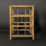 Commode vintage en rotin et bambou