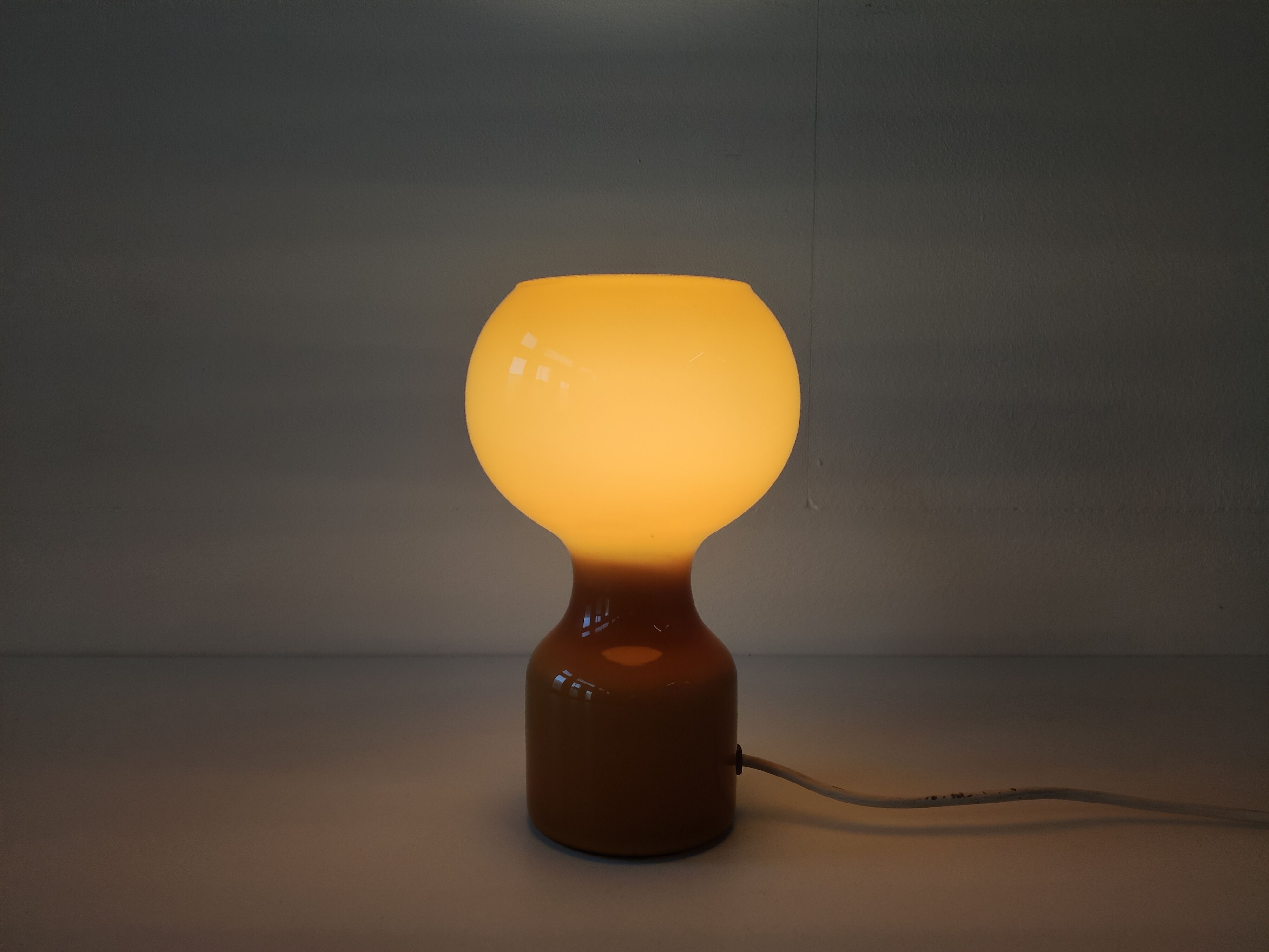 Vintage glass table lamp by Jean Paul Emonds-Alt for Philips 1960s