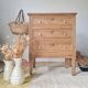Petite commode 3 tiroirs bois brut- finition bois brut - 81 cm