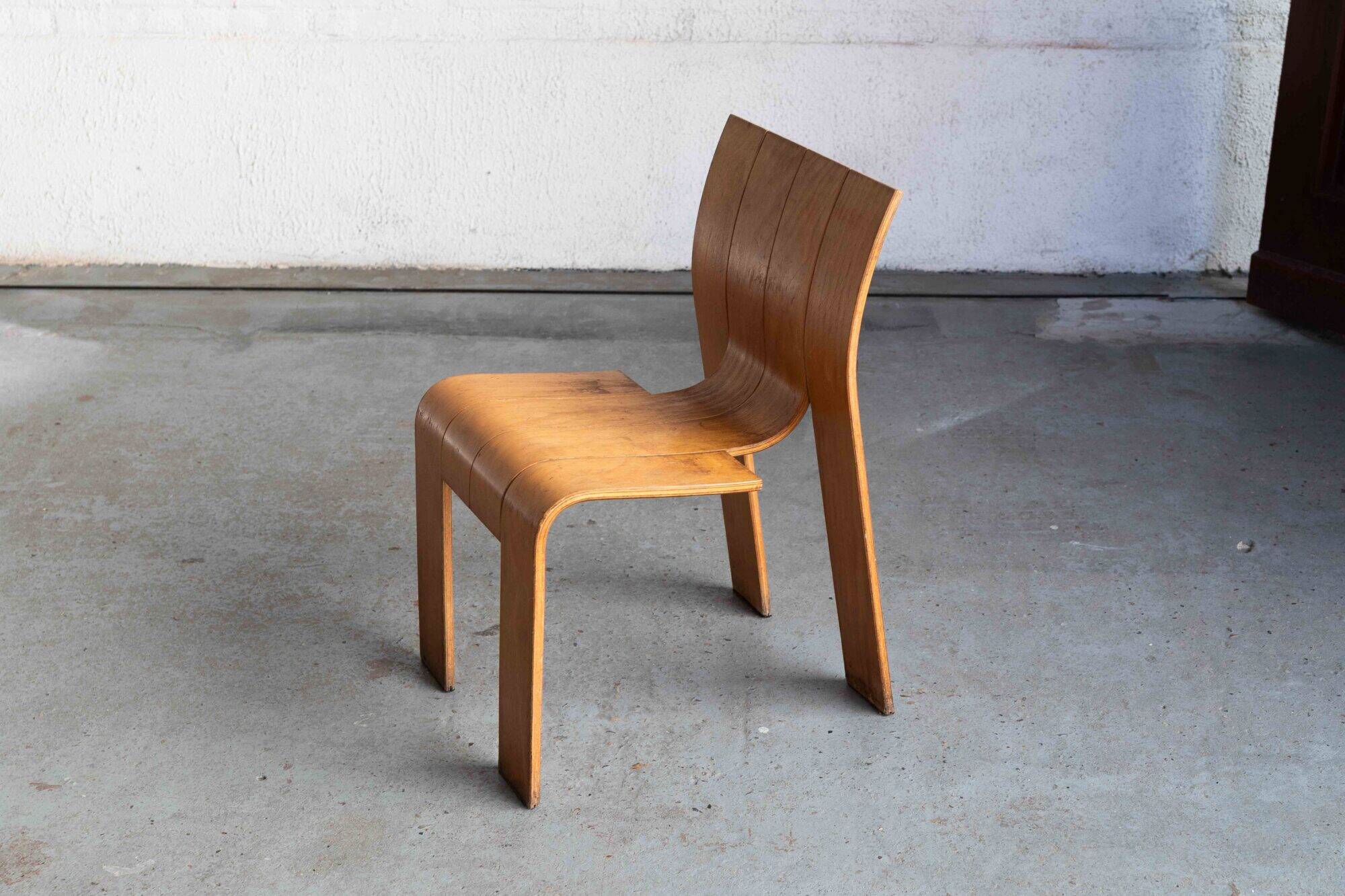 Set of 8 'Strip' dining chairs by Gijs Bakker