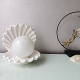 Huître de lampe de table en céramique de cru avec la perle, années quatre-vingt