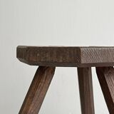 Small dark wooden tripod stool