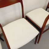 Set of 4 vintage Scandinavian teak chairs from the 60s