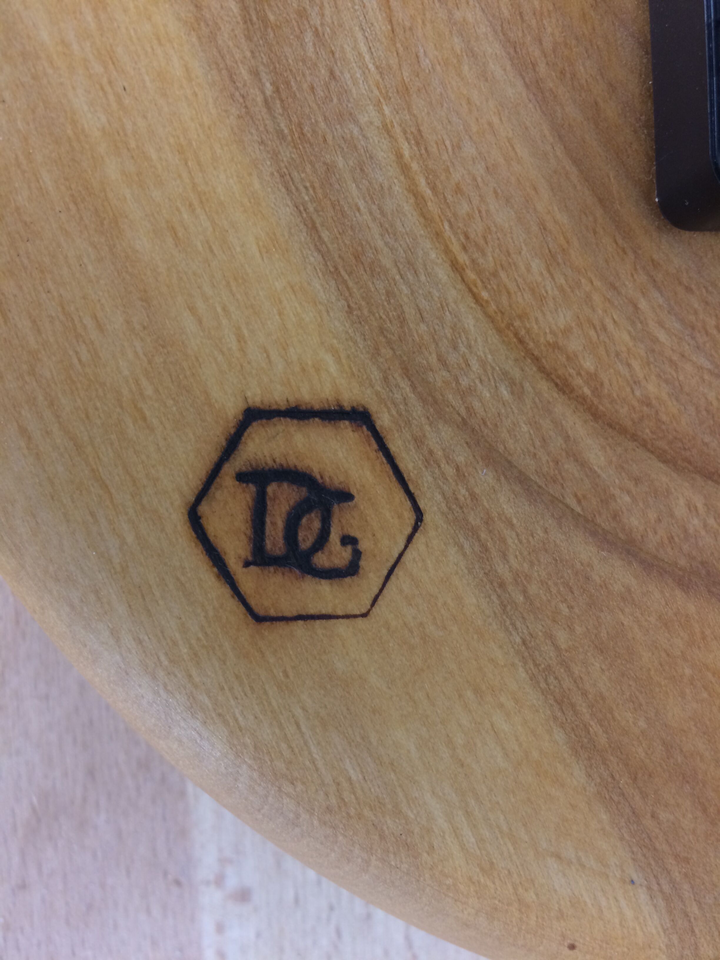 Wall clock in elm wood design