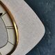 Vintage formica clock asymmetrical silent wall clock "Bayard silver grey"