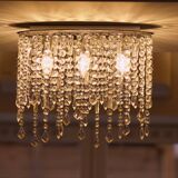 Minimalist glass fringe ceiling light