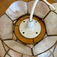 Vintage mother-of-pearl and brass pendant light
