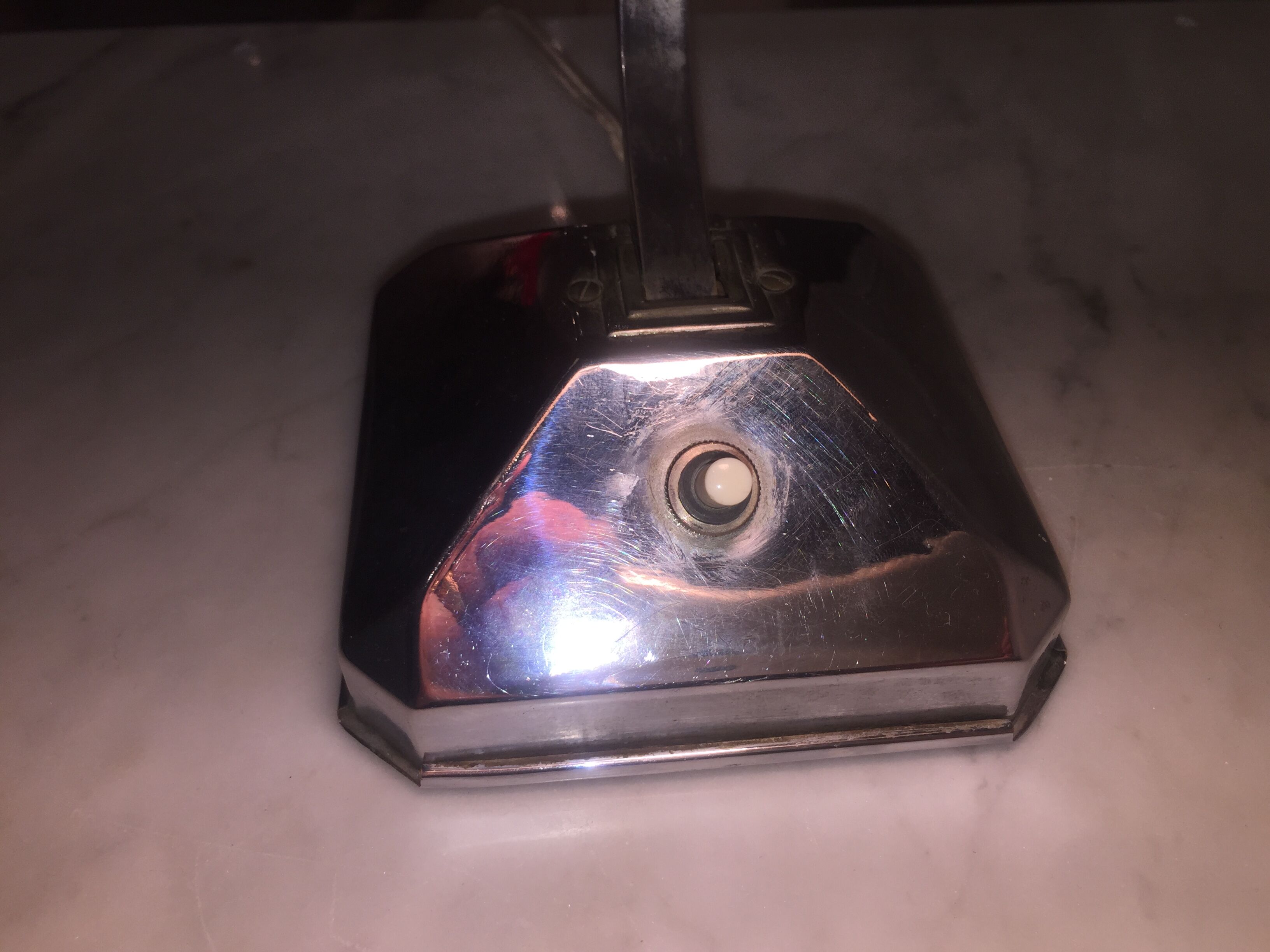 Former banker lamp chrome