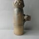 Large stoneware candlestick signed Denise Pointu, stoneware from Puisaye