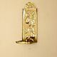 Vintage European brass sconce in pear motif