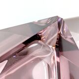 Faceted glass trinket dish, Murano, 1960s, amethyst color