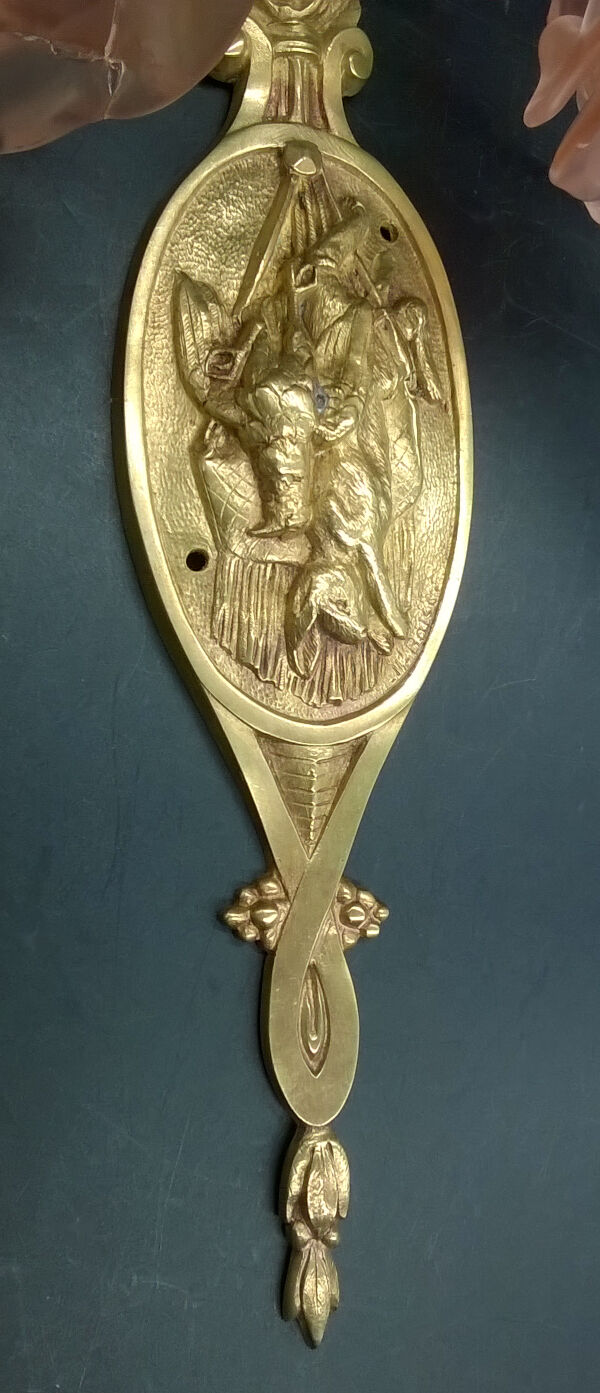 Wall sconces hunting trophy, Louis XVI style