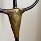 Candelabrum for the floor in wrought iron and brass.
