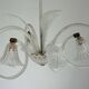 Art Deco Murano Glass Three-Arm Chandelier, Italy, 1940s