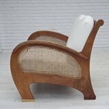 1970s, Danish 2-seater sofa by Klaus Wettergren, cotton fabric, teak wood.