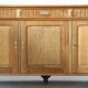 Vintage 1970 Danish Brutalist Light Oak Sideboard, Style of Henning Kjærnulf