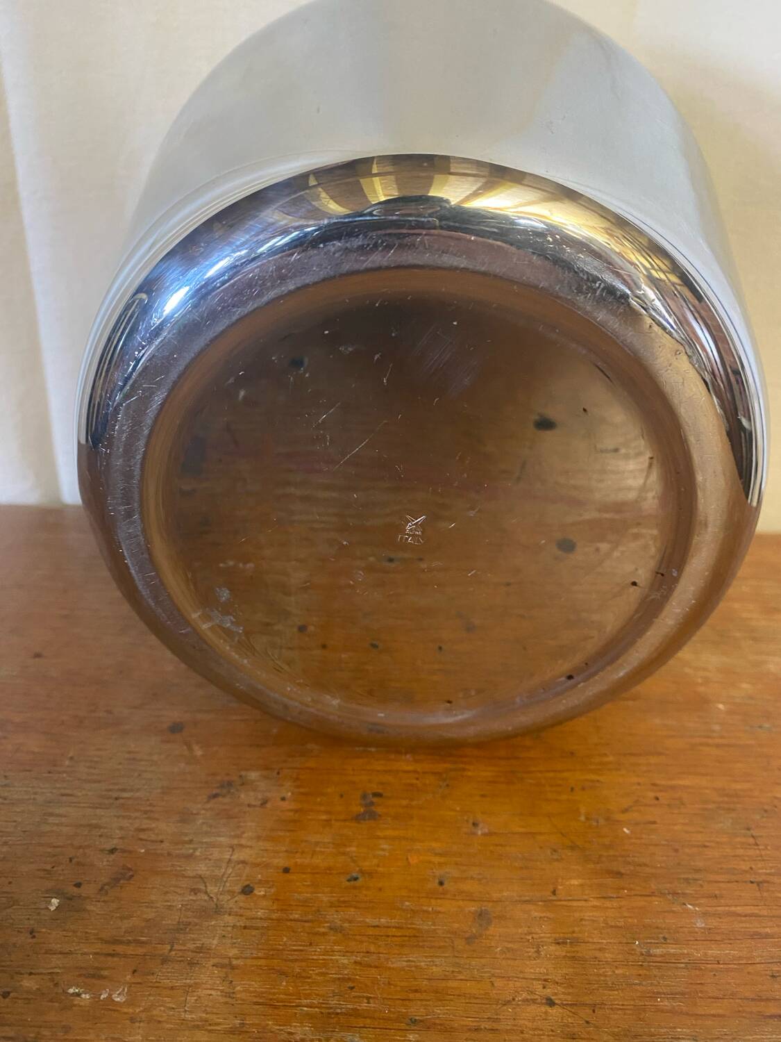 Vintage Alessi Champagne Bucket, Model 872, Polished Stainless Steel, Made in Italy