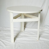 Table basse industrielle en tôle et en bois multiplis peints