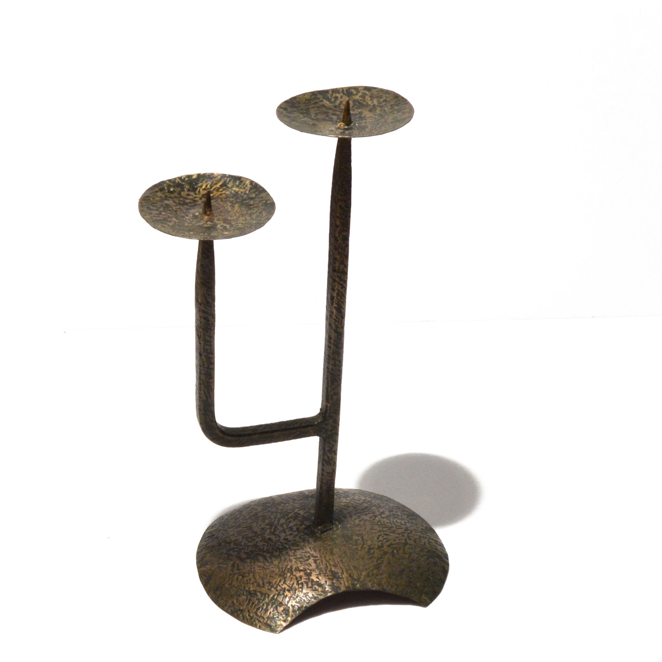 Brutalist style candlestick, czechoslovakia, 1960s