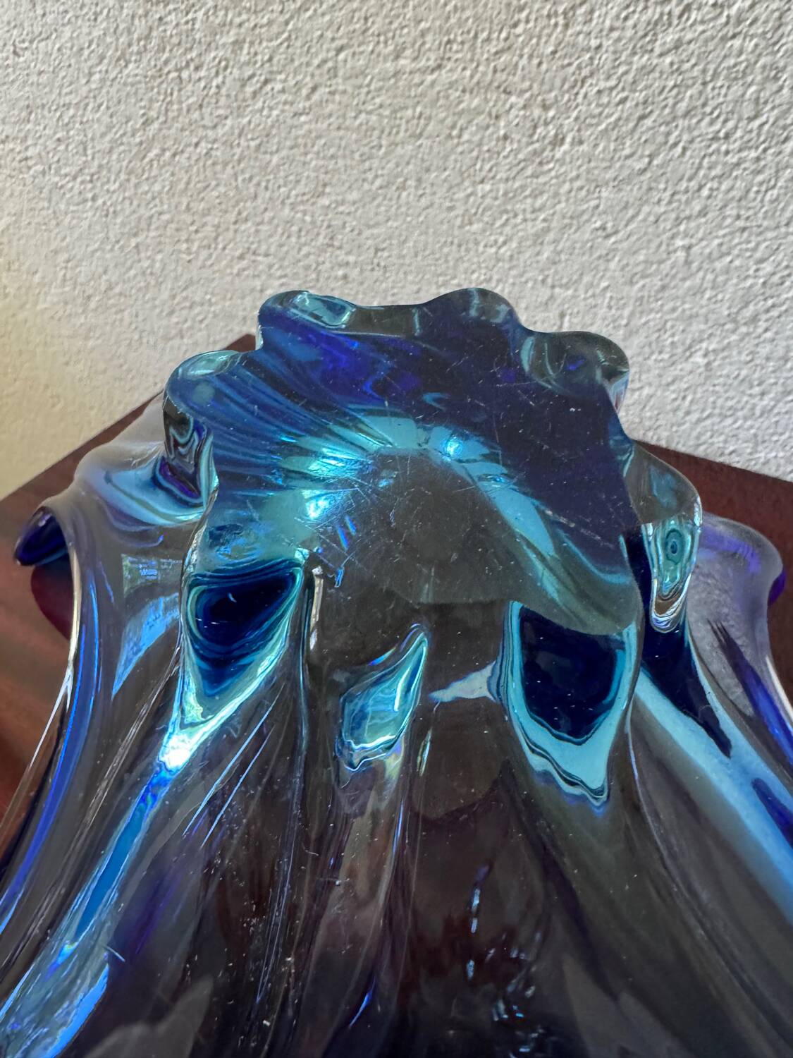 Blue crystal cup from the 60s