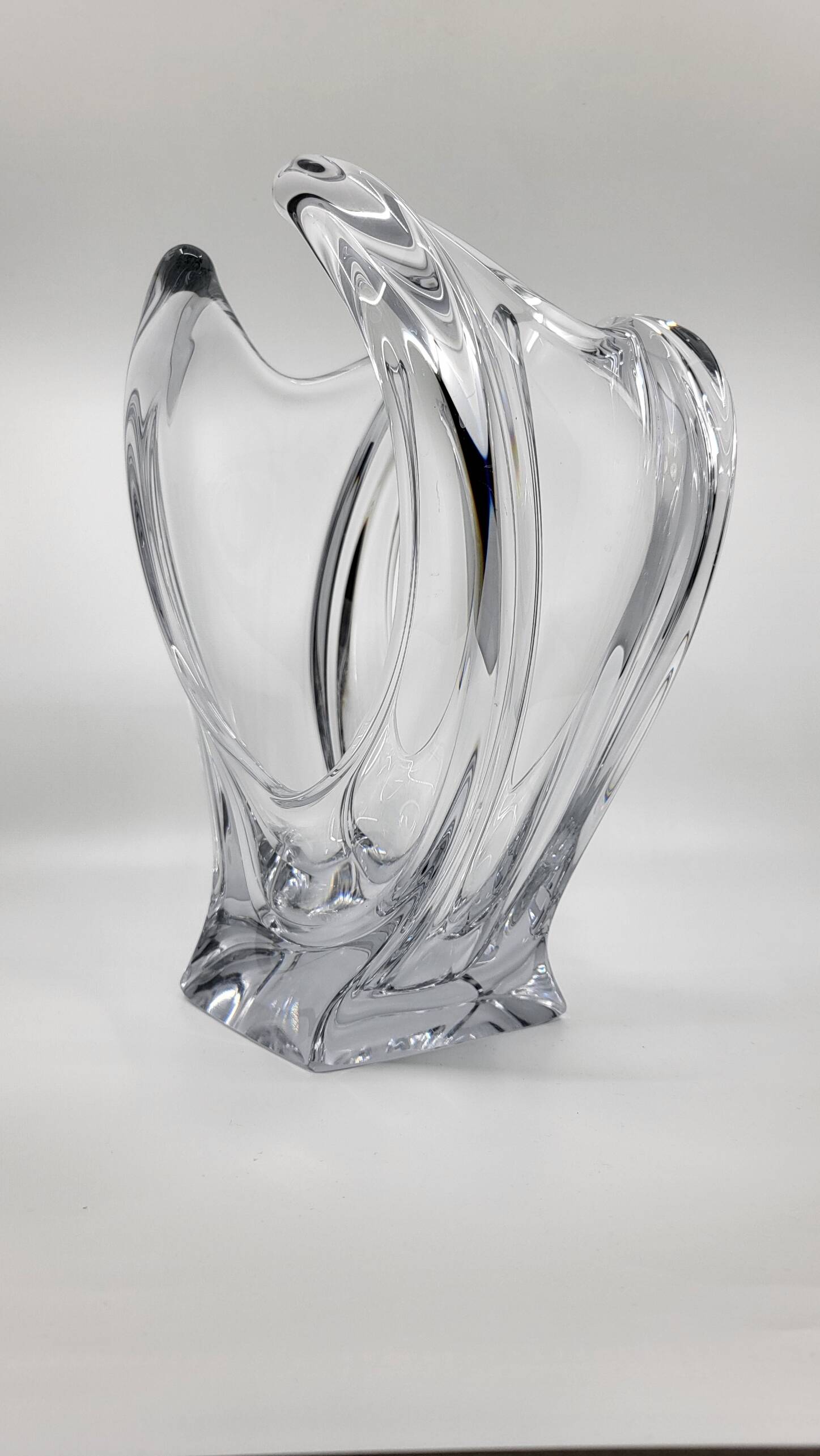 French crystal vase 1970 vintage