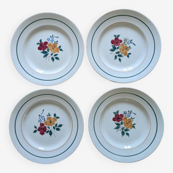 4 assiettes plates Mariette St Amand