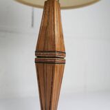 Lampe à poser 1930 art déco bois marbre de Verone