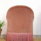 Pink velvet armchair