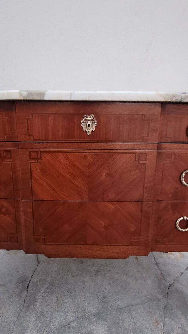 Commode Transition Louis XV Louis XVI bois de rose 19ème