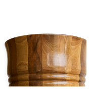 Striped vase in solid wood, 19th century