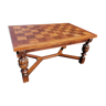 Jacobin-style extendable drawer dining table in solid oak from the 1910s