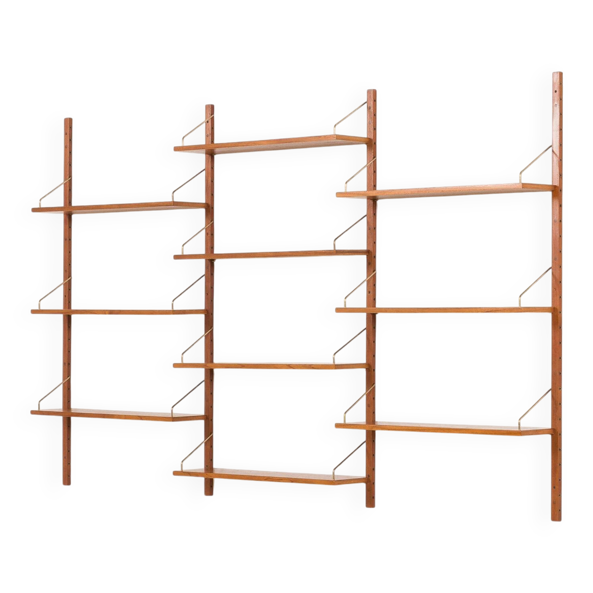 Danish mid century teak shelving unit, 1960s