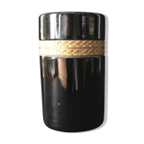 Black round box made of Murano glass