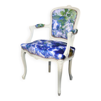 Fauteuil Louis XV Bleutée