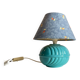 Lampe boule en céramique bleue vintage
