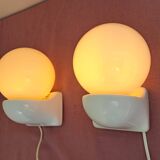 Pair of Syla night light or bathroom design space age