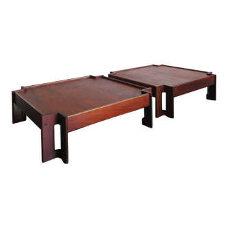 Italian rosewood coffe tables Zelda model design Sergio Asti for Poltronova, 1962