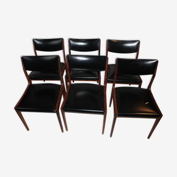 6 chaises design scandinave vintage