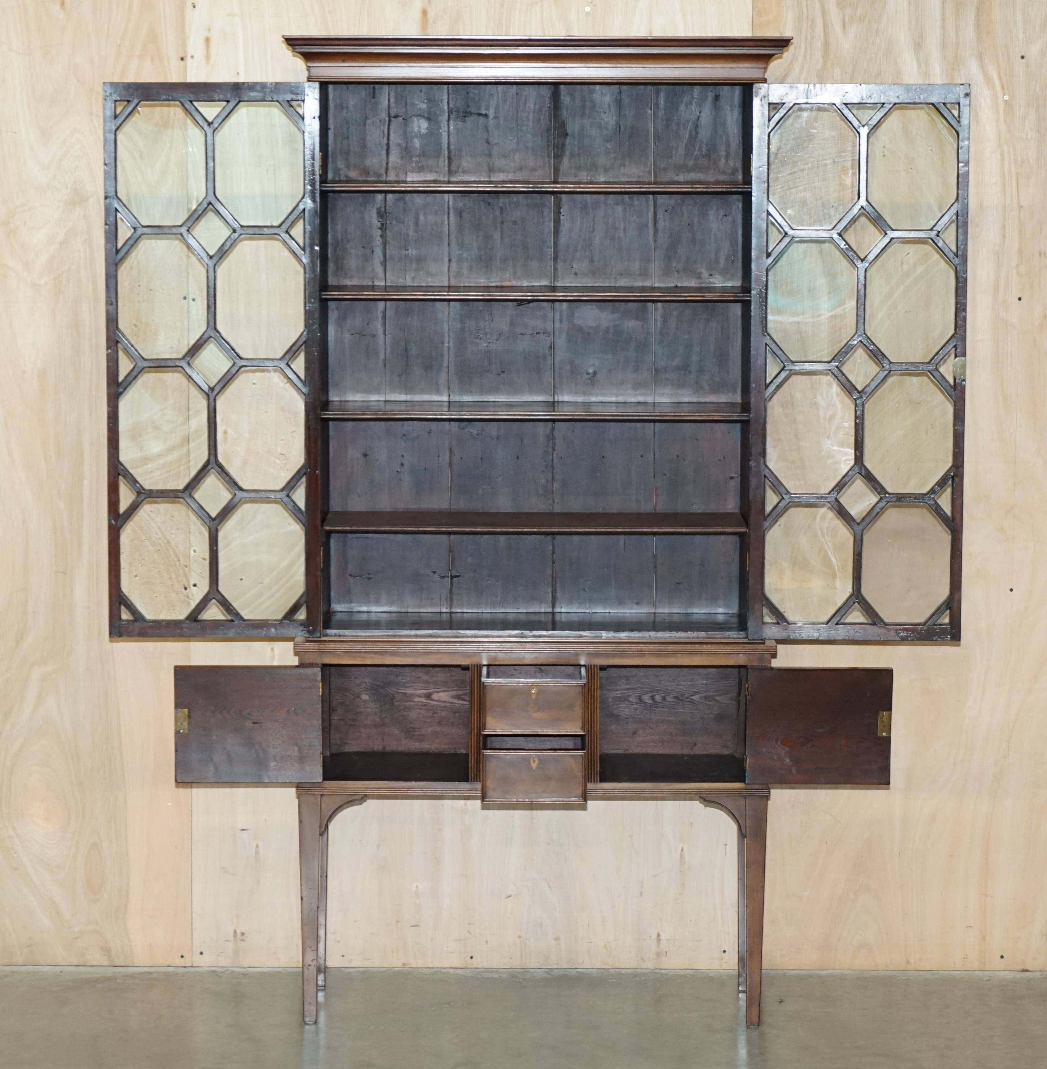 Victorian Antique Astral Library circa 1870 with Long Legs