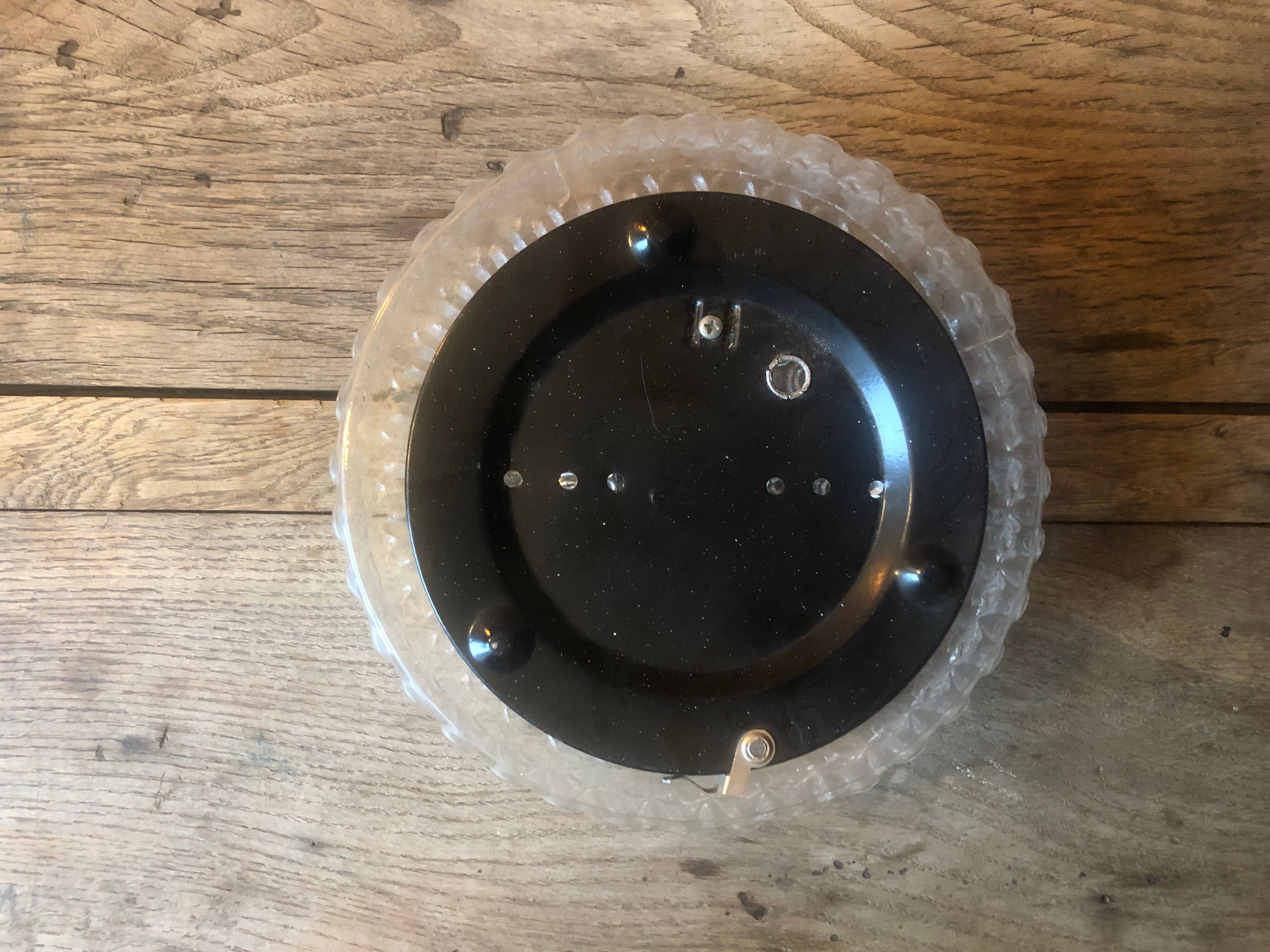 Cast glass ceiling lamp