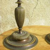 Pair of bronze candlesticks