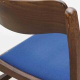 All-wood chair in royal blue and ebony