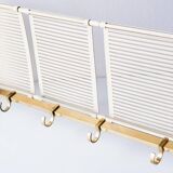 1950s German metal wall coat rack