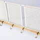 1950s German metal wall coat rack