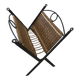 Pretty magazine rack in iron and braided rope